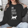 Un Deux Trois Cat Shirt French Teacher Unisex Sweatshirt, funny design