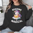 Unicorn Teacher Reading Is Magical Book Unisex Sweatshirt, funny design