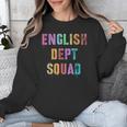 Vintage ENGLISH DEPT SQUAD Back To School Teacher Student Unisex Sweatshirt, English Teacher Gifts, funny design