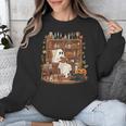 Vintage Ghost Book Reading Pumpkin Gothic Halloween Teachers Unisex Sweatshirt, funny design Vintage Ghost Book Reading Pumpkin Gothic Halloween Teachers Unisex Sweatshirt, funny design