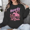 Vintage Howdy First Grade Cowgirl Teacher Western School Unisex Sweatshirt, First Grade Teacher Gifts, funny design