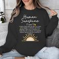 Vintage Human Sunshine Definition Teachers Mom Boss Women Unisex Sweatshirt, funny design Vintage Human Sunshine Definition Teachers Mom Boss Women Unisex Sweatshirt, funny design