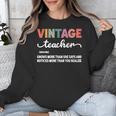 Vintage Teacher Knows More Than She Says Outfit Definition Unisex Sweatshirt, funny design Vintage Teacher Knows More Than She Says Outfit Definition Unisex Sweatshirt, funny design