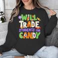 Will Trade Students For Candy Teacher Cute Halloween Costume Unisex Sweatshirt, funny design Will Trade Students For Candy Teacher Cute Halloween Costume Unisex Sweatshirt, funny design