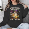 Will Trade Students For Candy Teacher Ghost Halloween Unisex Sweatshirt, funny design Will Trade Students For Candy Teacher Ghost Halloween Unisex Sweatshirt, funny design