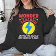 Wonder Teacher Costume Shirt Teacher Halloween Costume Men Women Unisex Sweatshirt, funny design