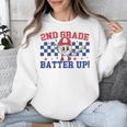 2nd Grade Batter Up Back To School Baseball Teacher Kids Unisex Sweatshirt, 2nd Grade Teacher Gifts, funny design