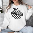 Back To School Checkered Apple Teacher Checkerboard Teacher For Men Women Girls Kids Unisex Sweatshirt, funny design Back To School Checkered Apple Teacher Checkerboard Teacher For Men Women Girls Kids Unisex Sweatshirt, funny design