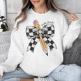 Back To School Hello Fifth Grade Teacher Coquette Pencil Bow Unisex Sweatshirt, funny design