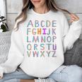 Back To School Kindergarten Alphabet ABC Teacher Women Kids Unisex Sweatshirt, funny design