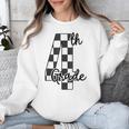 Checkered Fourth Grade Back To School Teachers Students Unisex Sweatshirt, funny design Checkered Fourth Grade Back To School Teachers Students Unisex Sweatshirt, funny design