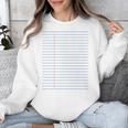 Colleged Ruled Paper Lined Writer Student Professor Teacher Unisex Sweatshirt, funny design Colleged Ruled Paper Lined Writer Student Professor Teacher Unisex Sweatshirt, funny design
