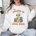 Cute Halloween Teacher Librarian Mummy Reading Books Unisex Sweatshirt, funny design Cute Halloween Teacher Librarian Mummy Reading Books Unisex Sweatshirt, funny design
