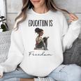 Education Is Freedom Teacher Books Black History Month Unisex Sweatshirt, History Teacher Gifts, funny design Education Is Freedom Teacher Books Black History Month Unisex Sweatshirt, History Teacher Gifts, funny design