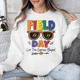 Field Day 2025 Let The Games Begin Kids Boys Girls Teachers Unisex Sweatshirt, funny design