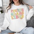 Fourth Grade Vibes Hello Team 4th Grade Teacher Kids Retro Unisex Sweatshirt, 4th Grade Teacher Gifts, funny design