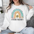 Future Teacher Cute Rainbow Leopard Teacher Outfit For Men Women Girls Kids Unisex Sweatshirt, Future Teacher Gifts, funny design Future Teacher Cute Rainbow Leopard Teacher Outfit For Men Women Girls Kids Unisex Sweatshirt, Future Teacher Gifts, funny design