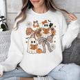 Ghost Reading Books Halloween Bow Spooky Teacher Student Unisex Sweatshirt, funny design Ghost Reading Books Halloween Bow Spooky Teacher Student Unisex Sweatshirt, funny design