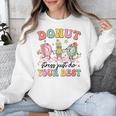 Groovy Donut Stress Just Do Your Best Testing Day Teachers Unisex Sweatshirt, funny design Groovy Donut Stress Just Do Your Best Testing Day Teachers Unisex Sweatshirt, funny design