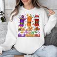 Happy Hallothanksmas Halloween Thanksgiving Pencils Teachers Unisex Sweatshirt, funny design Happy Hallothanksmas Halloween Thanksgiving Pencils Teachers Unisex Sweatshirt, funny design