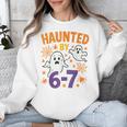 Haunted 67 Ghost Math Teacher Halloween Costume Math Pun Unisex Sweatshirt, funny design Haunted 67 Ghost Math Teacher Halloween Costume Math Pun Unisex Sweatshirt, funny design