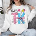 Hello TK Transitional Kindergarten Back To School Teacher Unisex Sweatshirt, funny design Hello TK Transitional Kindergarten Back To School Teacher Unisex Sweatshirt, funny design