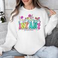 Infant Teacher Floral First Day Back To School Teaching Unisex Sweatshirt, funny design