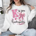 K Is For Kindergarten Teacher Coquette Bow Back To School Unisex Sweatshirt, funny design