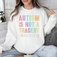Kids AUTISM IS NOT A TRAGEDY IGNORANCE IS Proud Teacher Crew Unisex Sweatshirt, funny design