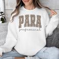 Leopard Paraprofessional Back To School Para Squad Teacher Unisex Sweatshirt, funny design