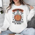 Mad Scientist Pumpkin Science Teacher Halloween Costume Kids Unisex Sweatshirt, Science Teacher Gifts, funny design