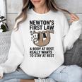 Newtons First Law Physics Jokes Science Teacher Unisex Sweatshirt, Science Teacher Gifts, funny design Newtons First Law Physics Jokes Science Teacher Unisex Sweatshirt, Science Teacher Gifts, funny design