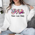 Peace Love Books Librarian Teacher Life Book Library Tie Dye Unisex Sweatshirt, funny design Peace Love Books Librarian Teacher Life Book Library Tie Dye Unisex Sweatshirt, funny design