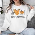 Peace Love Visuals Sped Teacher Pumpkin Skeleton Halloween Unisex Sweatshirt, funny design Peace Love Visuals Sped Teacher Pumpkin Skeleton Halloween Unisex Sweatshirt, funny design