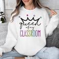 Queen Of My Classroom Colorful Teacher For Men Women Unisex Sweatshirt, funny design Queen Of My Classroom Colorful Teacher For Men Women Unisex Sweatshirt, funny design