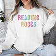 READING ROCKS English Teacher ELA ABCD Read Star Kinder Unisex Sweatshirt, English Teacher Gifts, funny design READING ROCKS English Teacher ELA ABCD Read Star Kinder Unisex Sweatshirt, English Teacher Gifts, funny design
