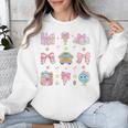 School Pencils And Bows Teacher Bow Coquette Pencil Girls Unisex Sweatshirt, funny design