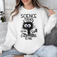Science Teacher Appreciation Merch -Adults -Youth Grey Classic Fit Modern Science Theme Cartoon Unisex Sweatshirt, Science Teacher Gifts, funny design Science Teacher Appreciation Merch -Adults -Youth Grey Classic Fit Modern Science Theme Cartoon Unisex Sweatshirt, Science Teacher Gifts, funny design