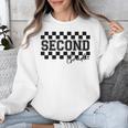 Second Grade Checkered Teacher 1st Day Back To School Women Unisex Sweatshirt, funny design Second Grade Checkered Teacher 1st Day Back To School Women Unisex Sweatshirt, funny design