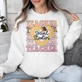 Social Studies Teacher Pencil Heart Leopard Back To School Unisex Sweatshirt, funny design