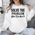 Solve The Problem 9×74 Math Teacher Unisex Sweatshirt, funny design Solve The Problem 9×74 Math Teacher Unisex Sweatshirt, funny design