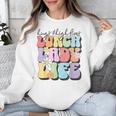 Soul Bleach Teacher Staff First Day Of School Last Hugs & High Fives Lunch Lady Vibes Blue Classic Fit Unisex Sweatshirt, funny design