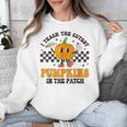 I Teach The Cutest Pumpkins In The Patch Groovy Teacher Fall Unisex Sweatshirt, Groovy Teacher Gifts, funny design