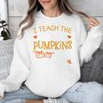 I Teach The Cutest Pumpkins In The Patch Shirt Teacher Unisex Sweatshirt, funny design