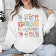 Teacher Groovy Play Is Learning Back To School Unisex Sweatshirt, Groovy Teacher Gifts, funny design