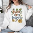 Teacher Inspire Love Unisex Sweatshirt, funny design Teacher Inspire Love Unisex Sweatshirt, funny design