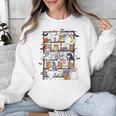 Teacher Library Ghost Reading Book Halloween Cat Unisex Sweatshirt, funny design Teacher Library Ghost Reading Book Halloween Cat Unisex Sweatshirt, funny design