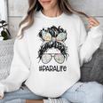 Teacher Para Life Tee Paraprofessional Cute Messy Bun Unisex Sweatshirt, funny design Teacher Para Life Tee Paraprofessional Cute Messy Bun Unisex Sweatshirt, funny design