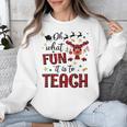 Teachers Oh What Fun It Is To Teach Cute Red Plaid Reindeer Unisex Sweatshirt, funny design Teachers Oh What Fun It Is To Teach Cute Red Plaid Reindeer Unisex Sweatshirt, funny design