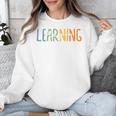 Vintage Play Is Learning Back To School Toddler Teacher Unisex Sweatshirt, funny design